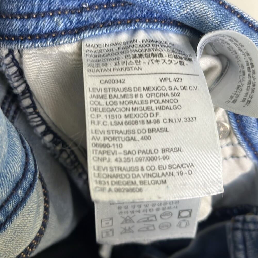 Levi’s Curvy 529 Boot Cut Jeans Light Blue Acid Wash 16 - Picture 3 of 9